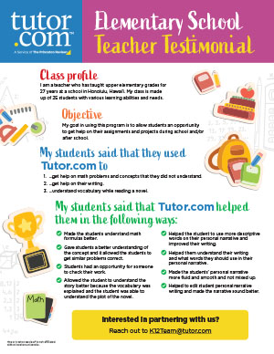 Elementary School Teacher Testimonial - cover