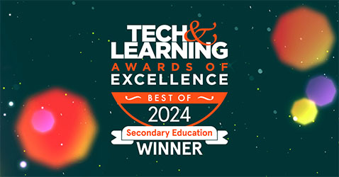 Tech & Learning Awards of Excellence 2024 badge for Best in Secondary Education Winner