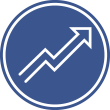 Icon of an upward arrow representing growth