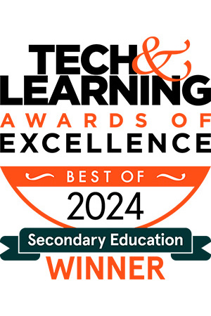 Tech & Learning Awards of Excellence 2024 badge for Secondary Education winner.